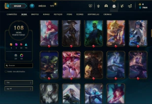 Ferro 2 com 115 Champs e 108 Skins ( MAIN SUP / ADC ) - League of Legends LOL