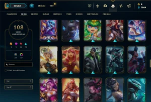 Ferro 2 com 115 Champs e 108 Skins ( MAIN SUP / ADC ) - League of Legends LOL