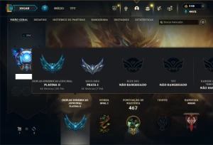 Prata 1 com 150 Champs e 87 Skins - League of Legends LOL