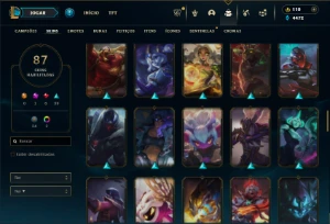 Prata 1 com 150 Champs e 87 Skins - League of Legends LOL