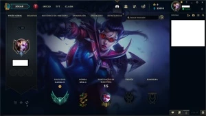 CONTA SMURF PLATINA 4 23K EA 74% WR - League of Legends LOL