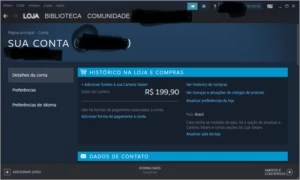 conta na steam
