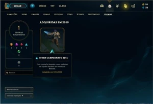 Conta unranked com 70 Champs e 49 Skins - League of Legends LOL