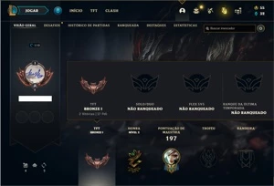 Conta unranked com 70 Champs e 49 Skins - League of Legends LOL
