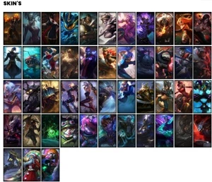 Conta unranked com 70 Champs e 49 Skins - League of Legends LOL