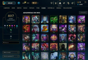 Conta de League Of Legends level 902, 292 skins habilitadas LOL