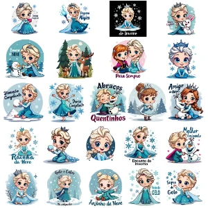 Pack +150 Frozen Arquivos Png Cdr + Estampas Camisetas - Outros