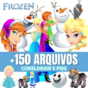 Pack +150 Frozen Arquivos Png Cdr + Estampas Camisetas - Outros