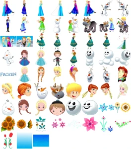 Pack +150 Frozen Arquivos Png Cdr + Estampas Camisetas - Outros