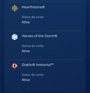 Conta blizzard Hearthstone Wow Diablo 3 Diablo Immortal