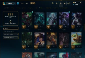 Esmeralda 1 com 75 Champs e 11 Skins - League of Legends LOL