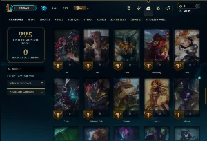 Esmeralda 1 com 75 Champs e 11 Skins - League of Legends LOL