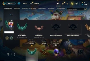 Conta Platina 4 com 32 Champs e 8 Skins + 4 Fragmentos - League of Legends LOL