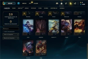 Conta Platina 4 com 32 Champs e 8 Skins + 4 Fragmentos - League of Legends LOL