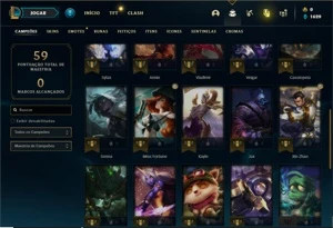 Conta Platina 4 com 32 Champs e 8 Skins + 4 Fragmentos - League of Legends LOL