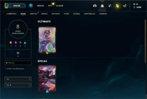 Conta Platina 4 com 32 Champs e 8 Skins + 4 Fragmentos - League of Legends LOL