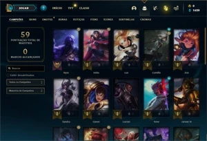 Conta Platina 4 com 32 Champs e 8 Skins + 4 Fragmentos - League of Legends LOL