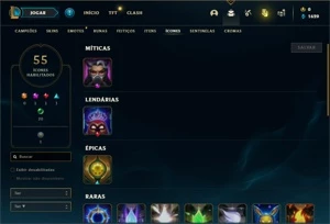 Conta Platina 4 com 32 Champs e 8 Skins + 4 Fragmentos - League of Legends LOL