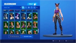 CONTA  SEASON 4 ATÉ 10 FULL,148 SKINS + GALAXY, IKONIK, GLOW - Fortnite