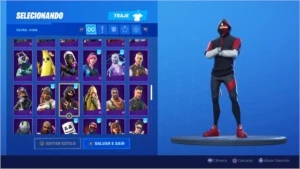 CONTA  SEASON 4 ATÉ 10 FULL,148 SKINS + GALAXY, IKONIK, GLOW - Fortnite