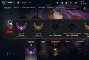 Conta mestre queue gm - ganhando 30pdl - 70%wr - League of Legends LOL