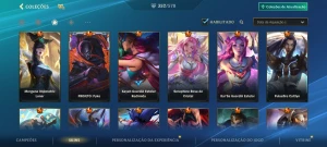 Vendo conta Wild rift com 352 skins ao total e 10 míticas! - League of Legends: Wild Rift LOL WR