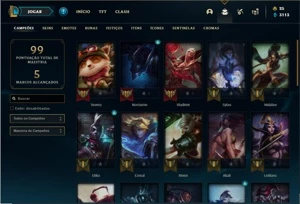 Conta prata 1 com 38 Champs e 22 Skins (Ex Platina) - League of Legends LOL