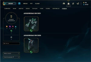 Conta prata 1 com 38 Champs e 22 Skins (Ex Platina) - League of Legends LOL