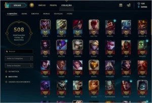 Conta de lol com 141 champs e 56 skins - League of Legends