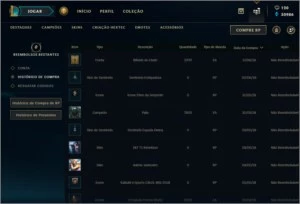 Conta de lol com 141 champs e 56 skins - League of Legends