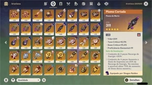 NA AR-57 - TRIO ARCONTE - RAIDEN SHOGUN C4 E MUITO MAIS - Genshin Impact