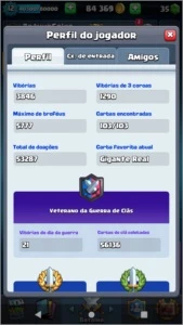 Conta lvl12 arena lendária desafiante 2 - Clash Royale