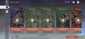 Conta Genshin Impact Ar. 57 Mundo Lv 8 América Server