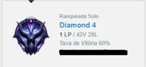 CONTA D4 60% WR BOM MMR - League of Legends LOL