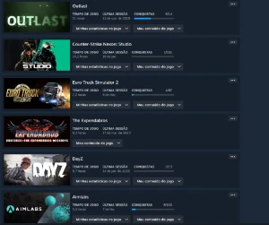 Conta da steam com 28 jogos - Outros