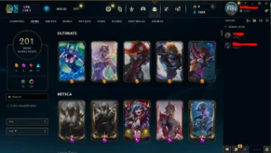 Conta League of Legends, 201 skins, level 118 LOL