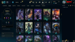 Conta League of Legends, 201 skins, level 118 LOL