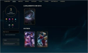 Conta Nivel 35 Prata IV com MMR alto e algumas skins - League of Legends LOL