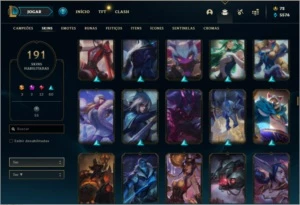 Conta com bastante skin - League of Legends LOL