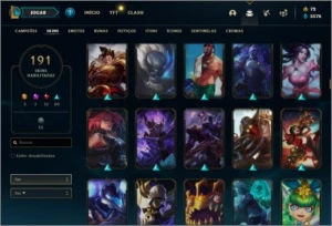Conta com bastante skin - League of Legends LOL