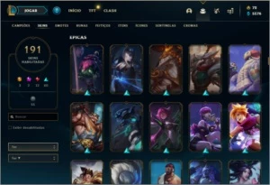 Conta com bastante skin - League of Legends LOL