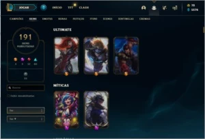 Conta com bastante skin - League of Legends LOL