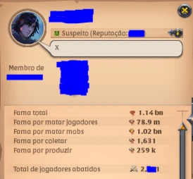 Conta Albion Healer N.A Midgame 1B Pve, 110M Fama Amarela