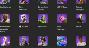 Conta Fortinite Com 37 Skins, 45 Picarestas, 40 Danças - Fortnite