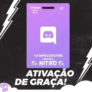 Discord Nitro 3 Meses + 6 Impulsos - Assinaturas e Premium