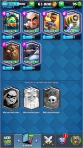 Clash royale desgiante 3 muitas lendárias