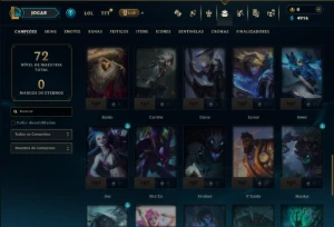 Bronze 3 com 50 Champs e 9 Skins - League of Legends LOL