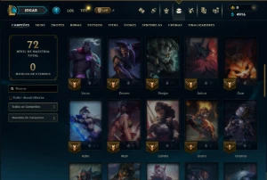 Bronze 3 com 50 Champs e 9 Skins - League of Legends LOL