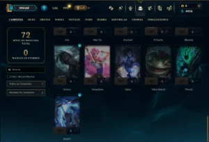 Bronze 3 com 50 Champs e 9 Skins - League of Legends LOL