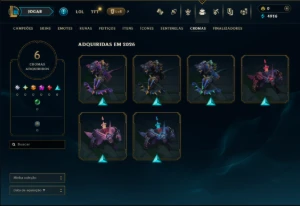 Bronze 3 com 50 Champs e 9 Skins - League of Legends LOL
